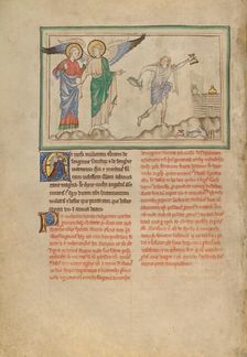 The Drunken Harlot; Dyson Perrins Apocalypse; The Whore of Babylon, about 1255-1260. Creator: Unknown