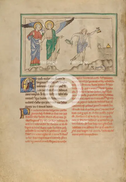The Drunken Harlot; Dyson Perrins Apocalypse; The Whore of Babylon, about 1255-1260. Creator: Unknown.