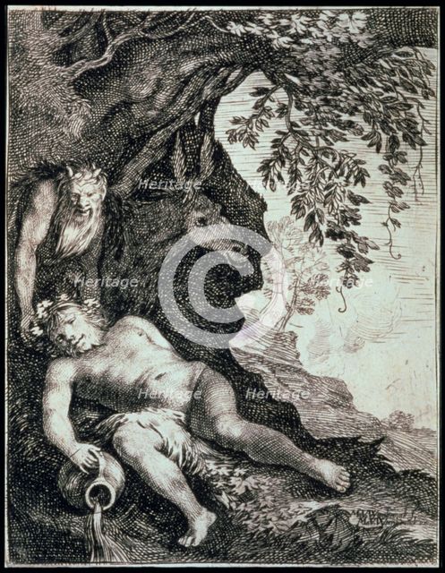 'The Drunken Silenus', 17th century. Artist: Moses van Uyttenbroeck