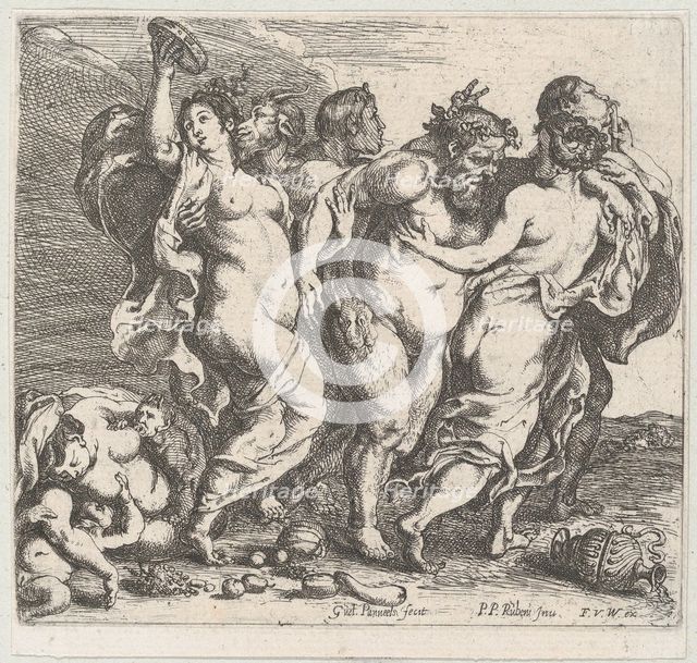 The drunken Silenus, accompanied by nymphs and satyrs, 1632. Creator: Willem Panneels.