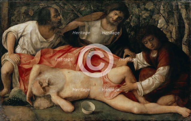 The Drunkenness Of Noah, ca 1515. Creator: Bellini, Giovanni (1430-1516).