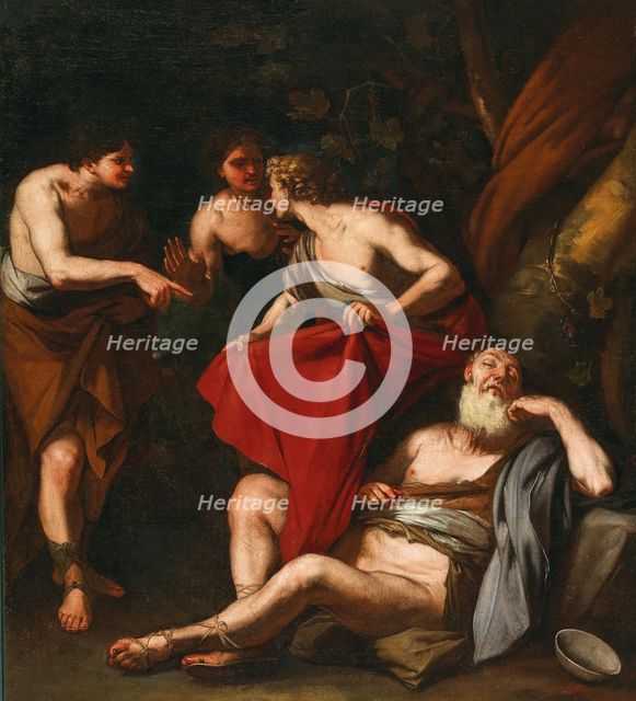 The Drunkenness of Noah, ca 1665. Creator: Giordano, Luca (1632-1705).