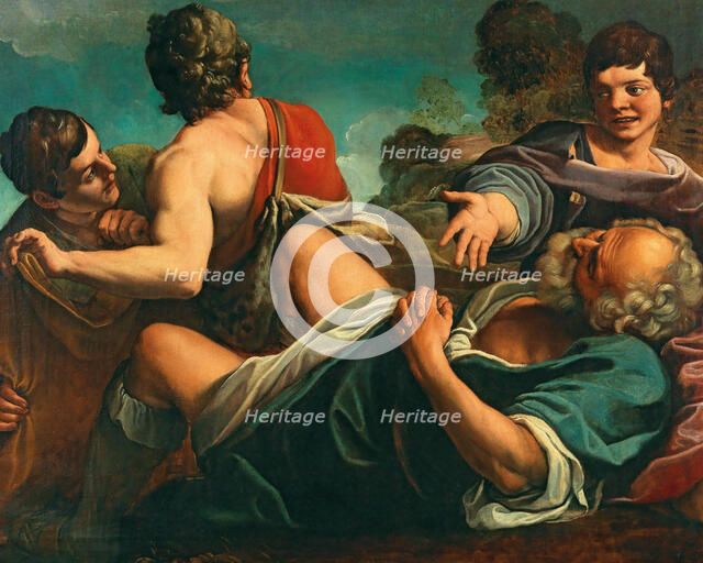 The Drunkenness of Noah. Creator: Tiarini, Alessandro (1577-1668).