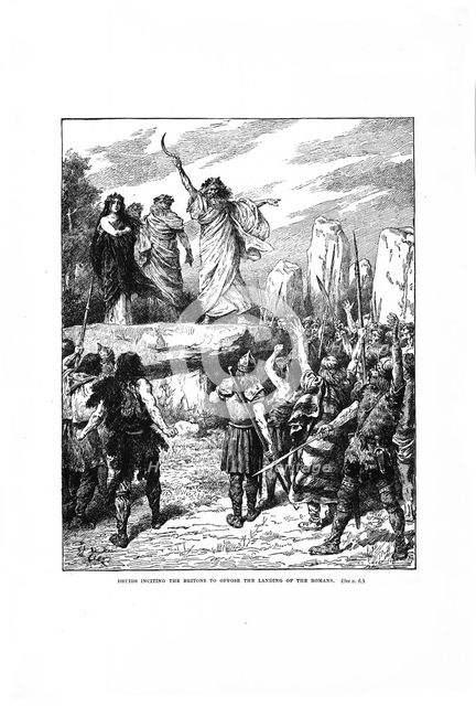 The Druids Inciting the Britons to Oppose the Landing of the Romans. Creator: Zier, Édouard François (1856-1924).