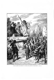 The Druids Inciting the Britons to Oppose the Landing of the Romans. Creator: Zier, Édouard François (1856-1924)