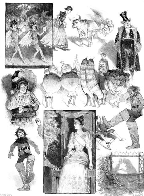 The Drury-Lane Pantomime, "Jack and the Beanstalk", 1890. Creator: R. Taylor.