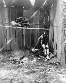 The drying mummy, 1910, c1910. Creator: Edward Sheriff Curtis