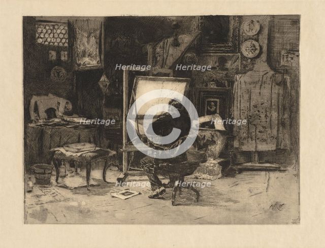 The Etcher, 1882. Creator: Robert Frederick Blum (American, 1857-1903).