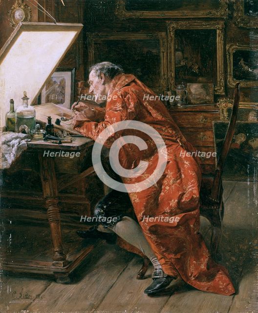 'The etcher', 1892. Creator: Carl Wilhelm Anton Seiler.
