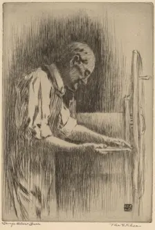 The Etcher, c. 1925. Creator: George Elbert Burr