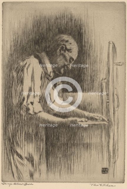 The Etcher, c. 1925. Creator: George Elbert Burr.