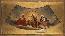 The Eternal Father, Christ and the Virgin, c1838. Creators: Alexandre Denis Abel de Pujol, Virgin Mary