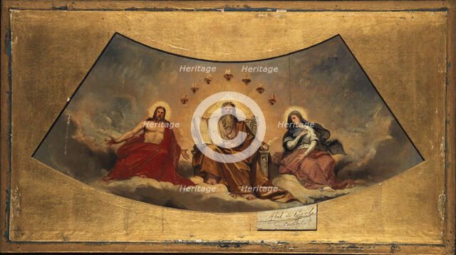 The Eternal Father, Christ and the Virgin, c1838. Creators: Alexandre Denis Abel de Pujol, Virgin Mary.