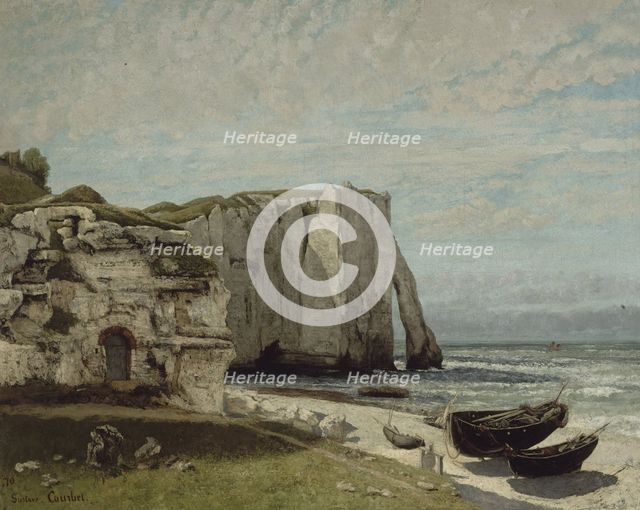 The Etretat Cliffs after the Storm, 1870. Artist: Courbet, Gustave (1819-1877)