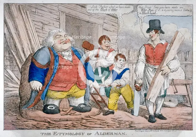 'The Etymology of Alderman', 1809. Artist: Anon