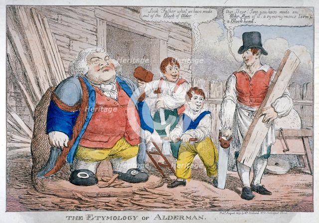 'The Etymology of Alderman', 1809. Artist: Anon