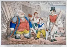 The Etymology of Alderman 1809. Artist: Anon