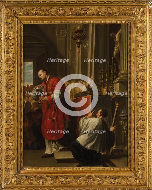 The Eucharistic miracle of Bolsena. Creator: Trevisani, Francesco (1656-1746).