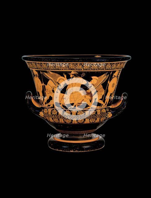 The Euphronios Krater (Sarpedon krater). Sarpedon's body carried by Hypnos and Thanatos, c. 510-c. 5