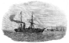 "The Europa" Steam-Ship leaving Kingstown with the 90th Regiment on board, for the Seat of War, 1854 Creator: Unknown