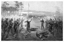 The Eureka Stockade, Ballarat, Victoria, Australia, 1854, (1886).Artist: WJ Smedley
