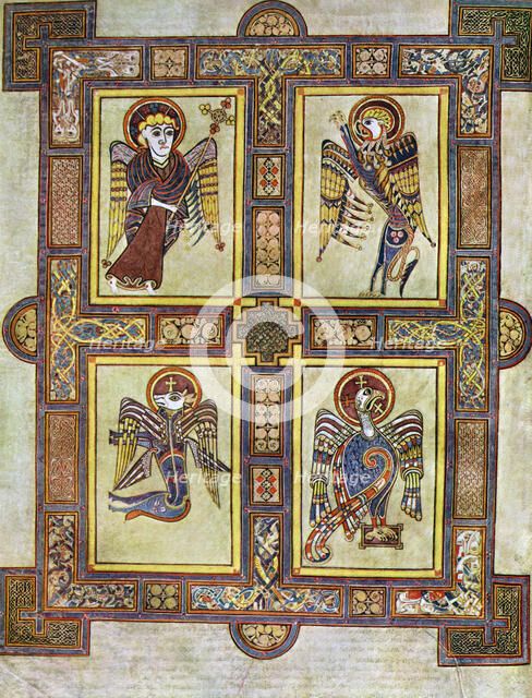 The Evangelical Symbols, 800 AD, (20th century). Artist: Unknown