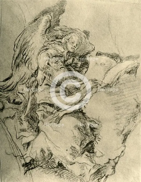 'The Evangelist Matthew', 1743, (1928). Artists: Giovanni Battista Tiepolo, Giovanni Domenico Tiepolo.