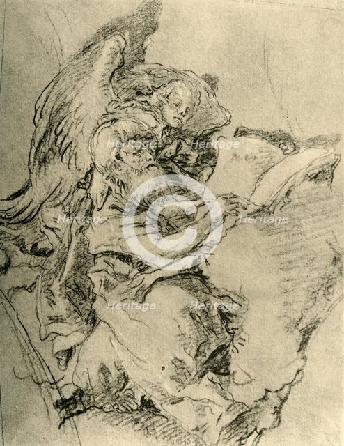 'The Evangelist Matthew', 1743, (1928). Artists: Giovanni Battista Tiepolo, Giovanni Domenico Tiepolo.