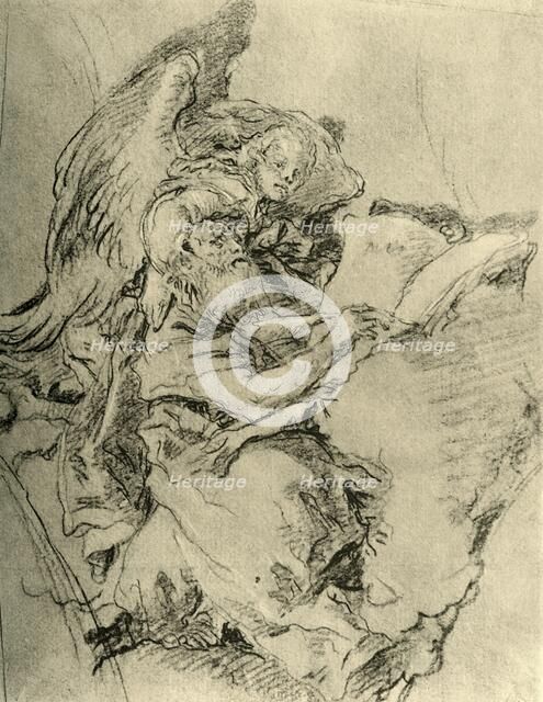 'The Evangelist Matthew', 1743, (1928). Artists: Giovanni Battista Tiepolo, Giovanni Domenico Tiepolo.