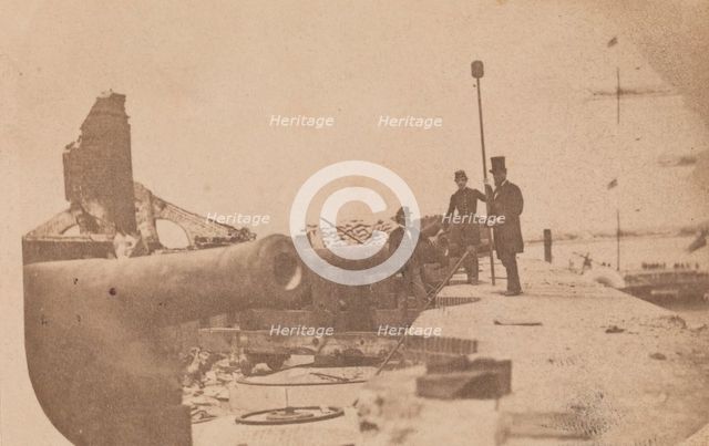 The Evacuation of Fort Sumter, April 1861, April 1861. Creator: Attributed to Alma A. Pelot.