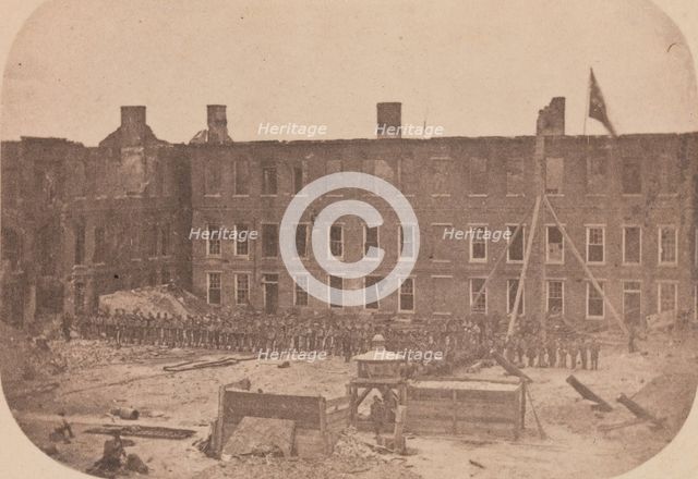 The Evacuation of Fort Sumter, April 1861, April 1861. Creator: Attributed to Alma A. Pelot.