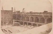 The Evacuation of Fort Sumter, April 1861, April 1861. Creator: Edward Anthony