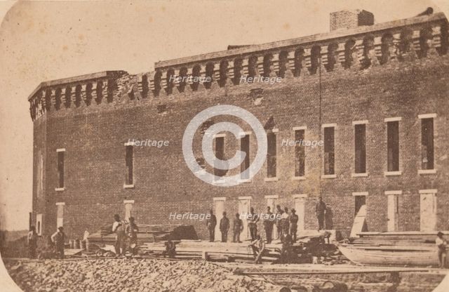 The Evacuation of Fort Sumter, April 1861, April 1861. Creator: Edward Anthony.
