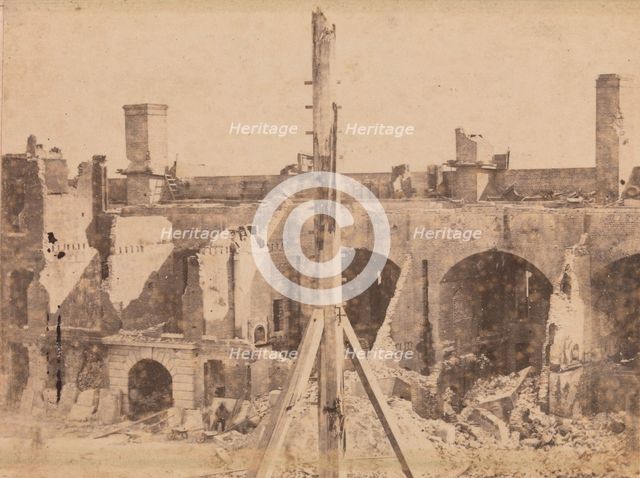 The Evacuation of Fort Sumter, April 1861, April 1861. Creator: J. M. Osborn.