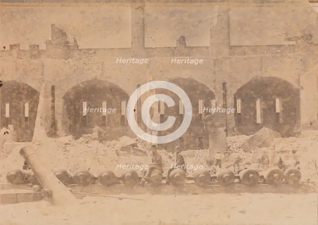 The Evacuation of Fort Sumter, April 1861, April 1861. Creator: J. M. Osborn.