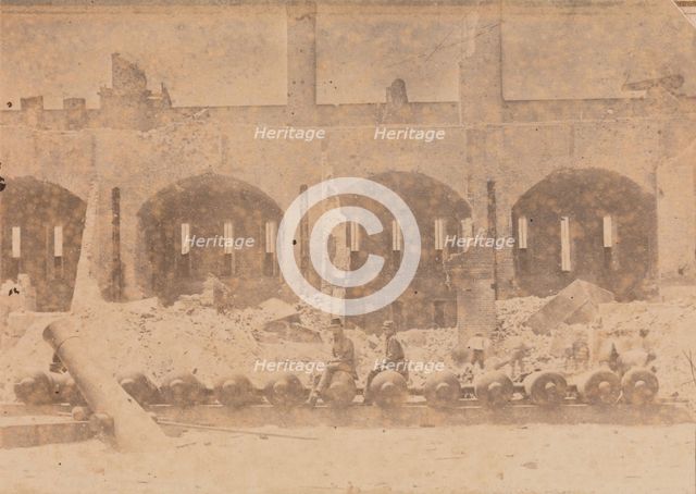 The Evacuation of Fort Sumter, April 1861, April 1861. Creator: J. M. Osborn.