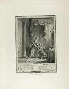 The Event at the Ball, from Monument du Costume Physique et Moral de la fin du Dix-huitième..., 1774 Creator: Antoine Jean Duclos