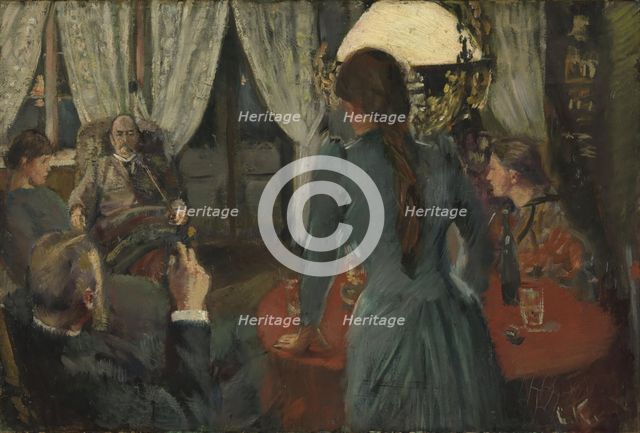 The evening at "Lokken", 1889. Creator: Christian Krohg.