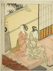 The Evening Bell of the Clock (Tokei no bansho), from the series "Eight Views of the...", c. 1766. Creator: Suzuki Harunobu