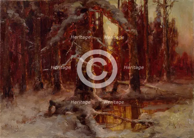 The Evening Is Coming, 1918. Artist: Klever, Juli Julievich (Julius), von (1850-1924)