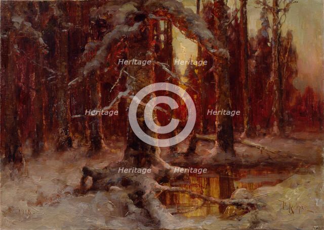 The Evening Is Coming, 1918. Artist: Klever, Juli Julievich (Julius), von (1850-1924)