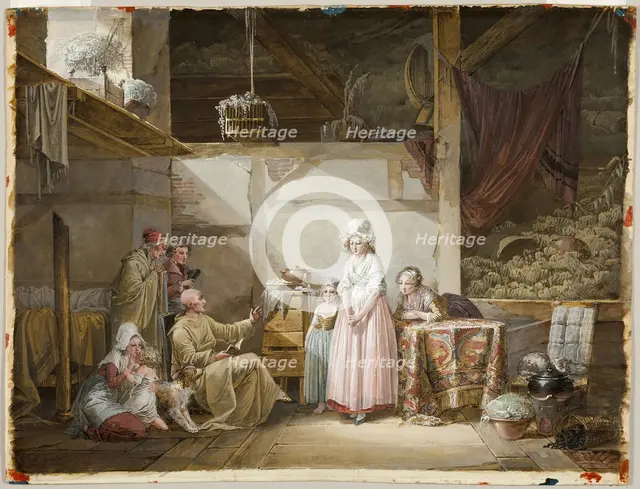 The Evening Prayer, 1790. Creator: Jean-Baptiste Mallet.