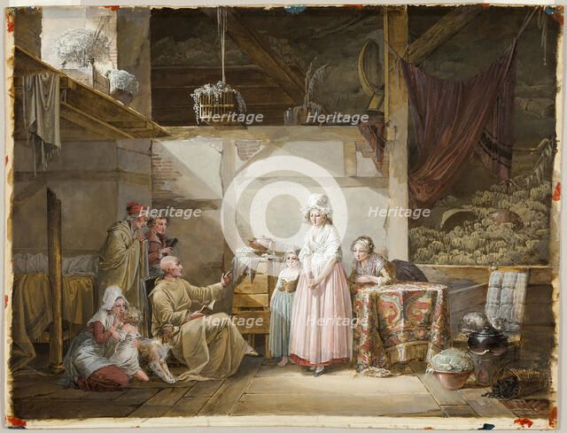 The Evening Prayer, 1790. Creator: Jean-Baptiste Mallet.