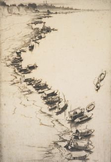 The evening river. From: Fourth Indian plates, 1927. Creator: Ernest Stephen Lumsden