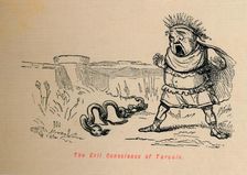 The Evil Conscience of Tarquin 1852. Artist: John Leech