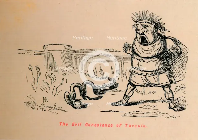 'The Evil Conscience of Tarquin', 1852. Artist: John Leech.