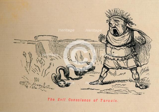 'The Evil Conscience of Tarquin', 1852. Artist: John Leech.