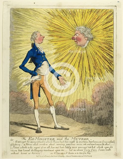 The Ex-Minister and the Meteor, published April 13, 1804. Creator: Charles Williams.