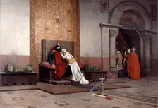 The Excommunication of Robert the Pious 1875. Artist: Jean-Paul Laurens