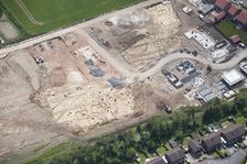 The excavation of an extensive barrow cemetery, Pocklington, East Riding of Yorkshire, 2015. Creator: Historic England